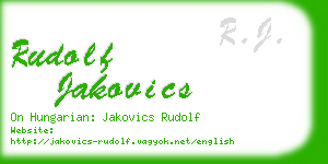 rudolf jakovics business card